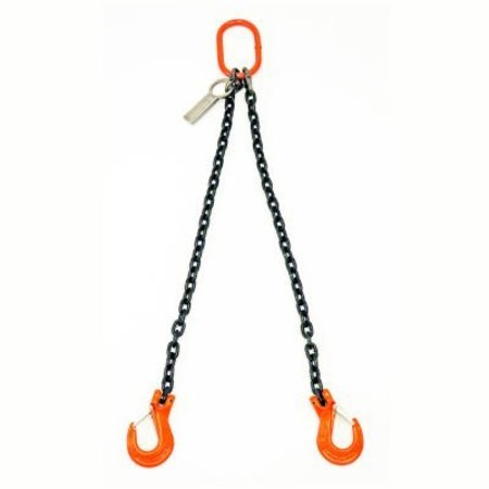 MAZZELLA Mazzella Lifting B151086 8' Double Leg Chain Sling W/ Sling Hook S5103808D01